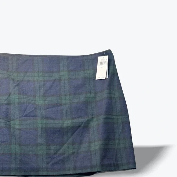 Lauren Ralph Lauren Plaid A Line Skirt Womens 18W Navy Green New - Picture 1 of 7